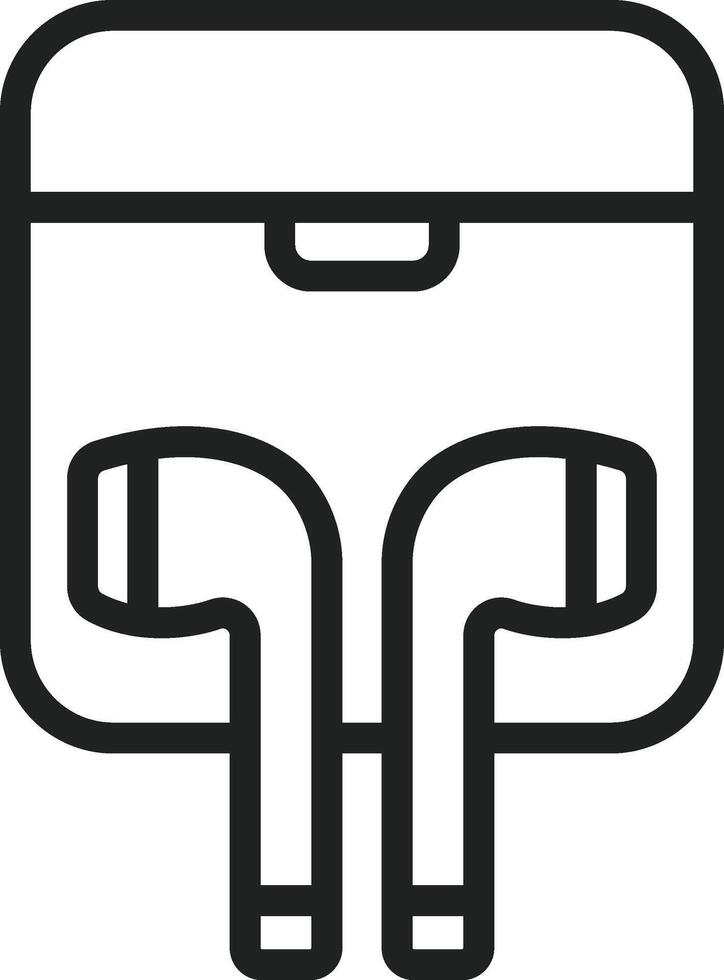Earbud icon vector image. Suitable for mobile apps, web apps and print media.