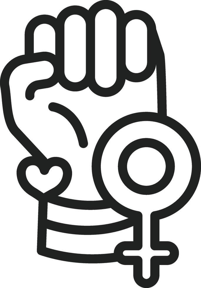 Feminism icon vector image. Suitable for mobile apps, web apps and print media.