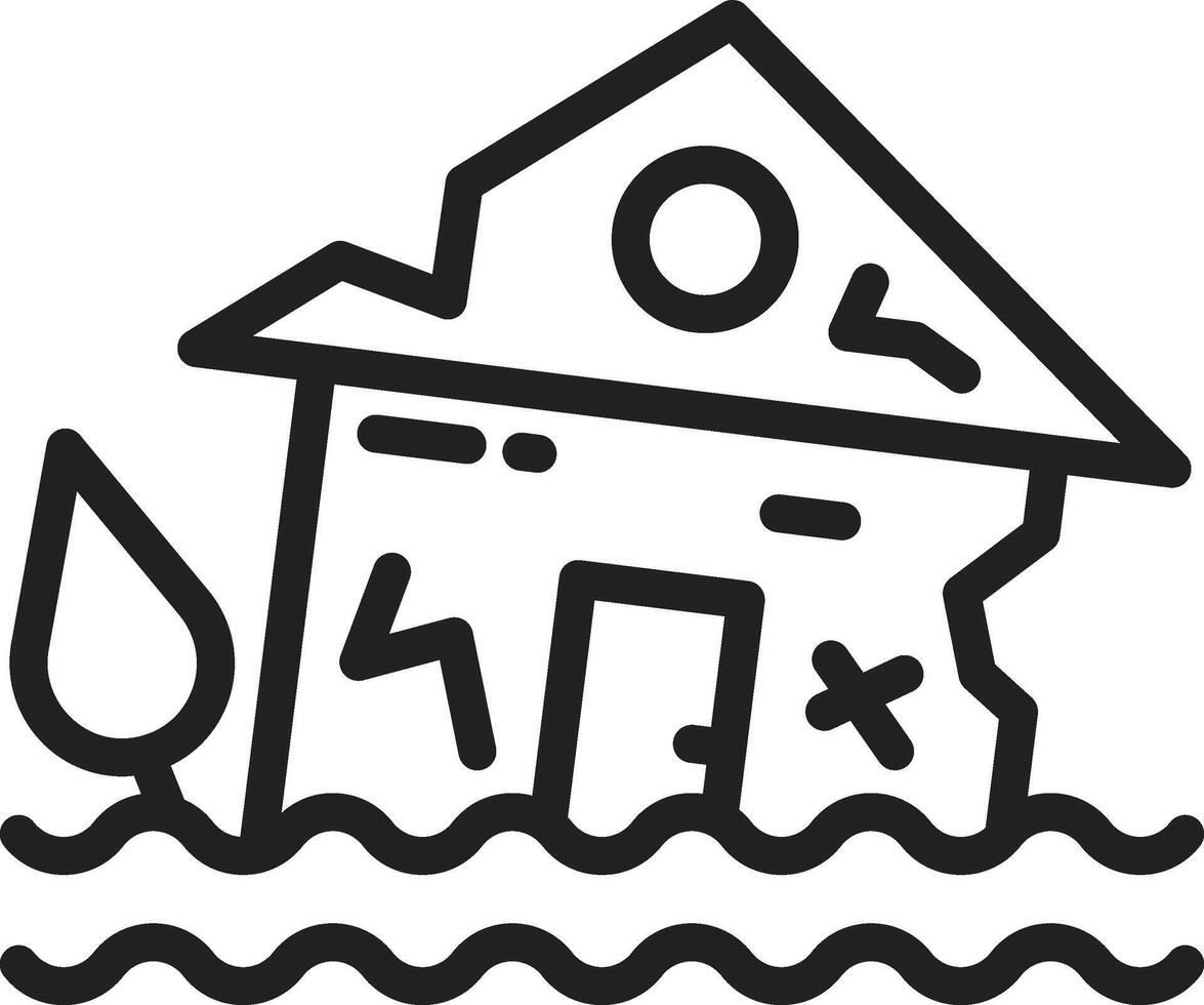Flood icon vector image. Suitable for mobile apps, web apps and print media.