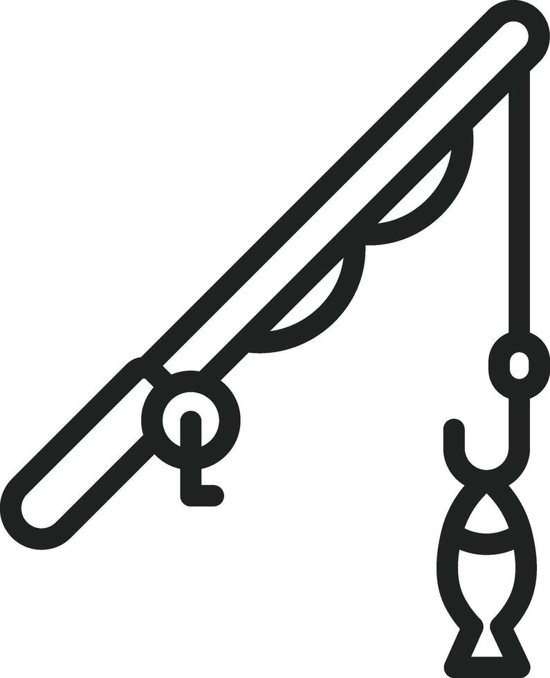 Fishing icon vector image. Suitable for mobile apps, web apps and print media.