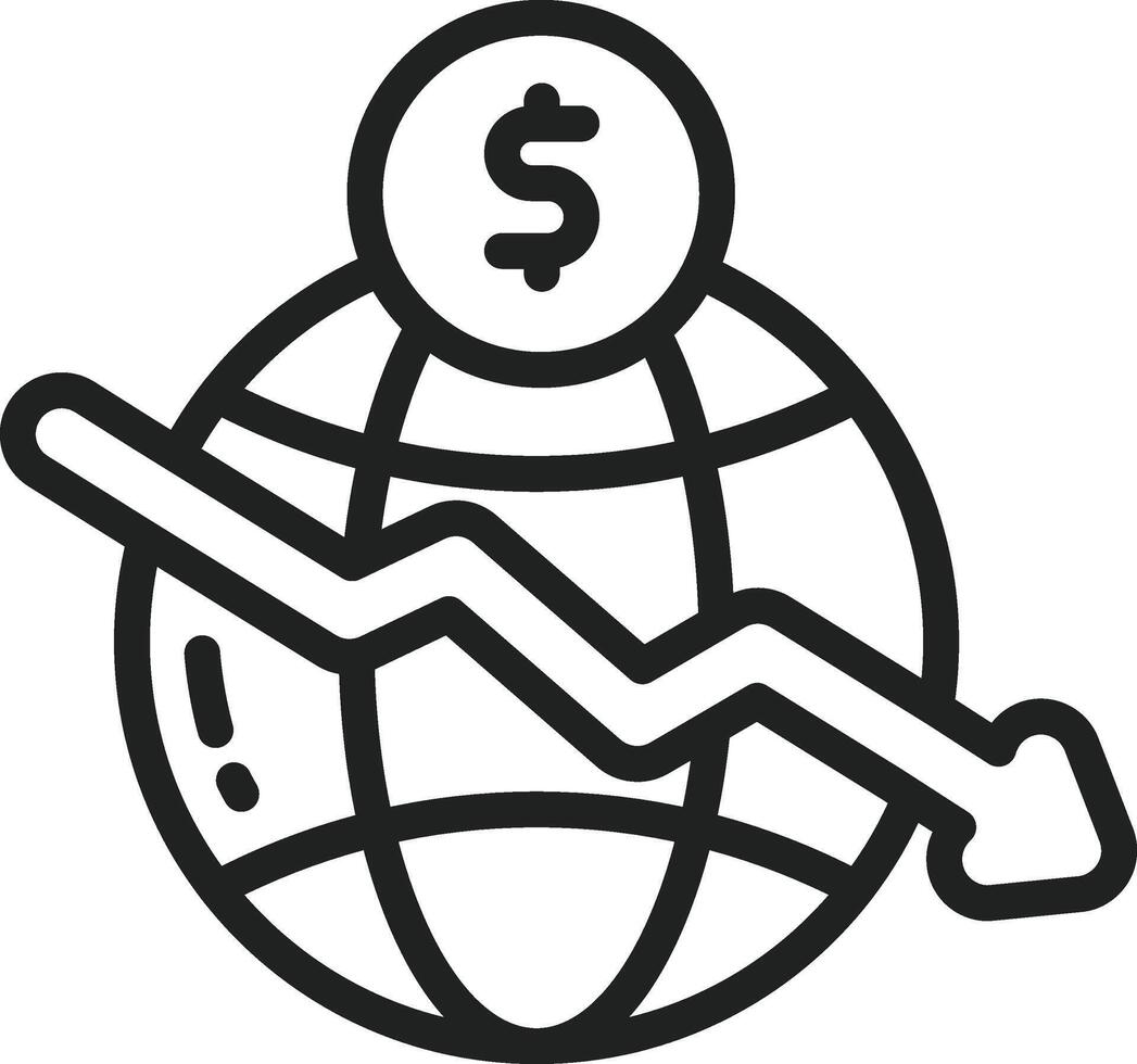 Global Crisis icon vector image. Suitable for mobile apps, web apps and print media.