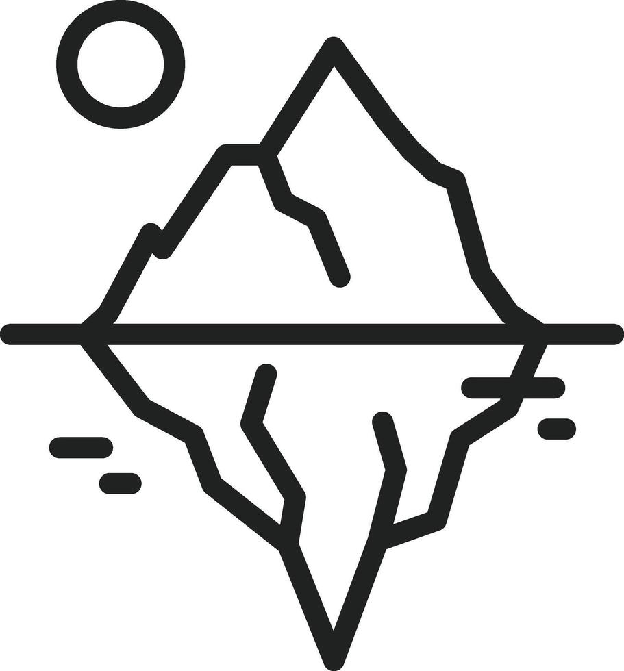 Glacier icon vector image. Suitable for mobile apps, web apps and print media.