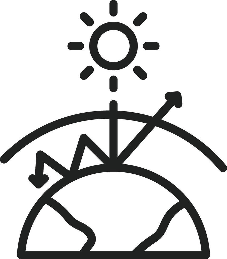 Greenhouse Effect icon vector image. Suitable for mobile apps, web apps and print media.