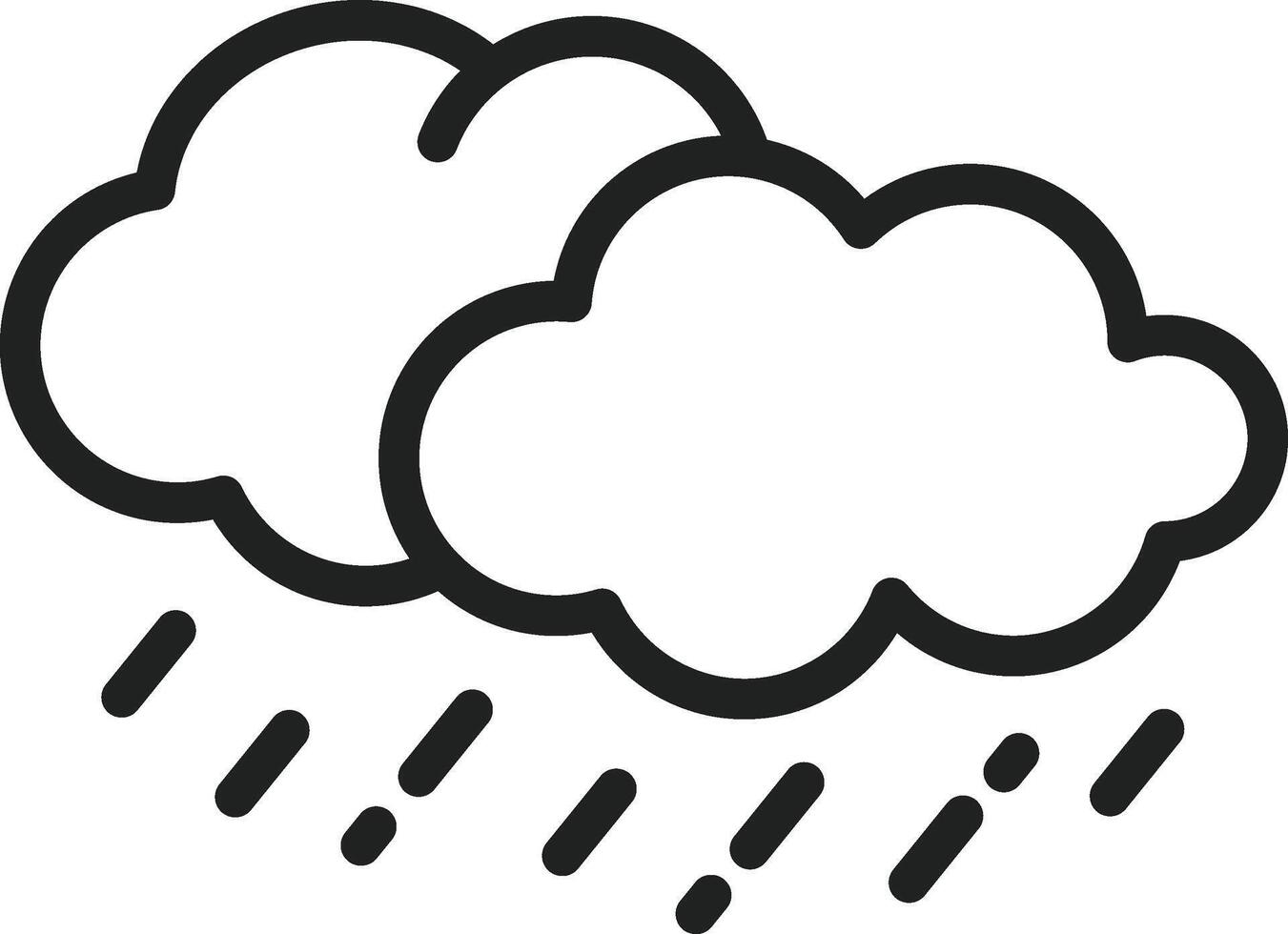 Heavy Rain icon vector image. Suitable for mobile apps, web apps and print media.