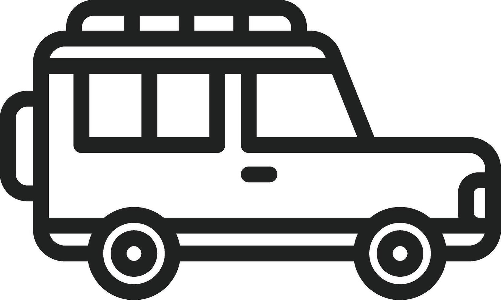 Jeep icon vector image. Suitable for mobile apps, web apps and print media.