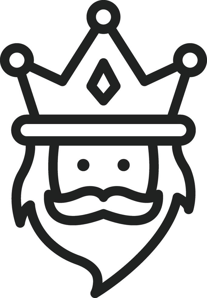 King icon vector image. Suitable for mobile apps, web apps and print media.