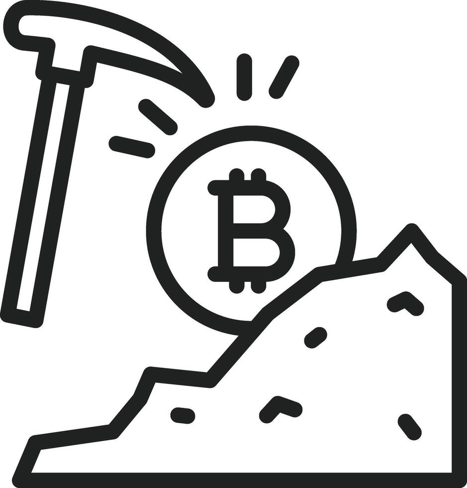 Mining icon vector image. Suitable for mobile apps, web apps and print media.