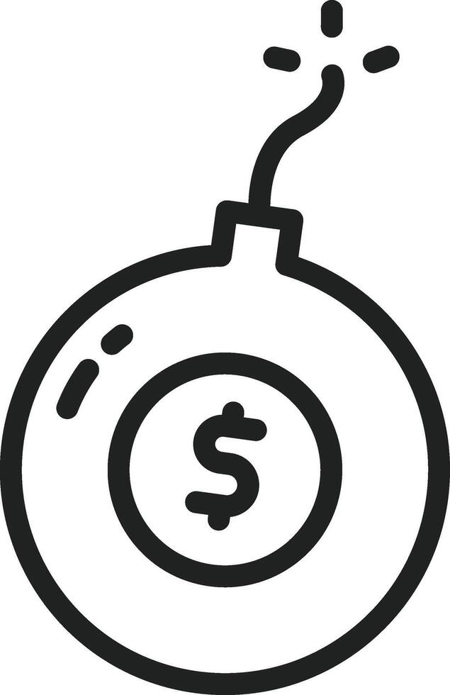 Money Bomb icon vector image. Suitable for mobile apps, web apps and print media.