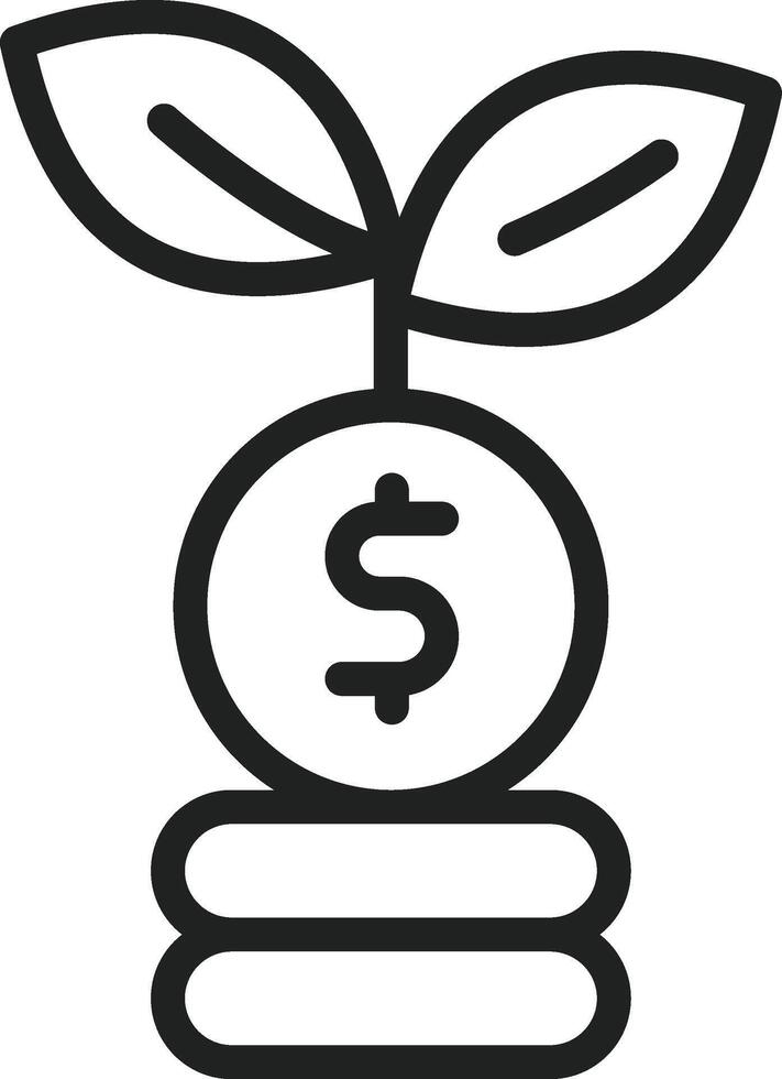 Money Plant icon vector image. Suitable for mobile apps, web apps and print media.