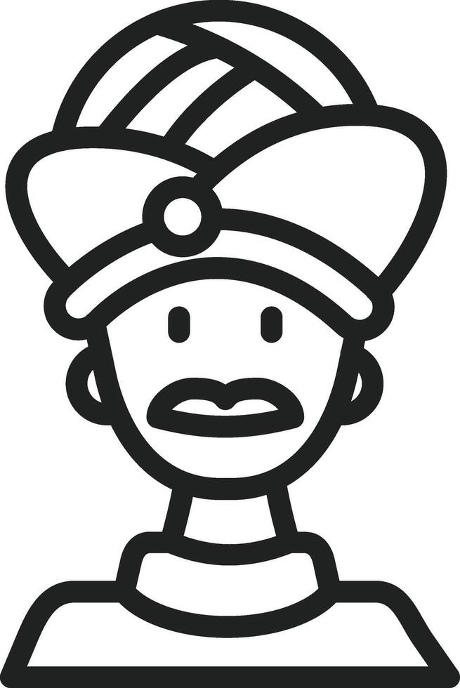 Moustache Man icon vector image. Suitable for mobile apps, web apps and print media.