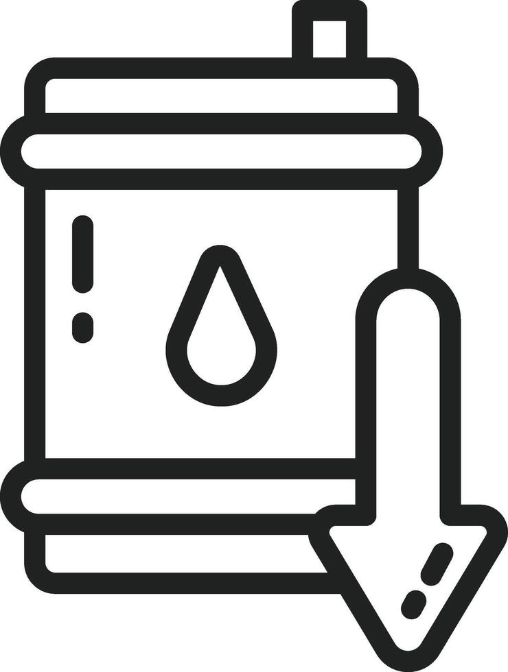 Oil Down icon vector image. Suitable for mobile apps, web apps and print media.