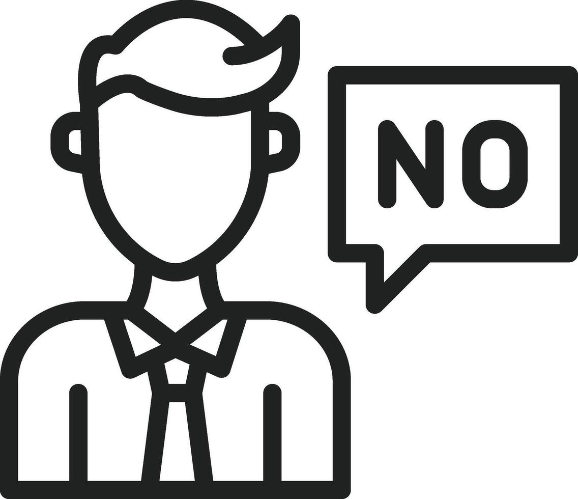 No icon vector image. Suitable for mobile apps, web apps and print media.