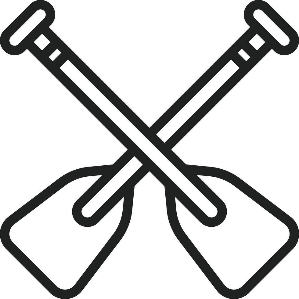 Oars icon vector image. Suitable for mobile apps, web apps and print media.