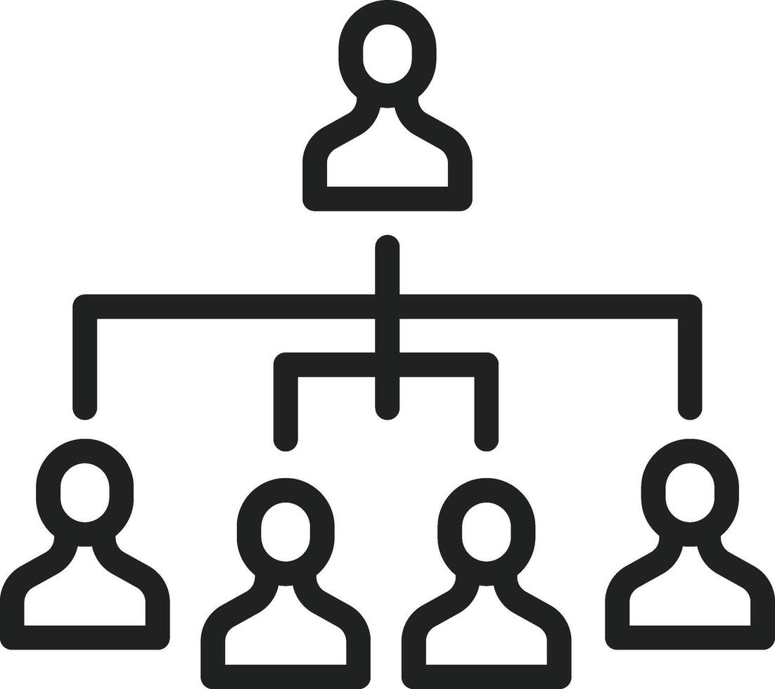 Organization Chart icon vector image. Suitable for mobile apps, web apps and print media.