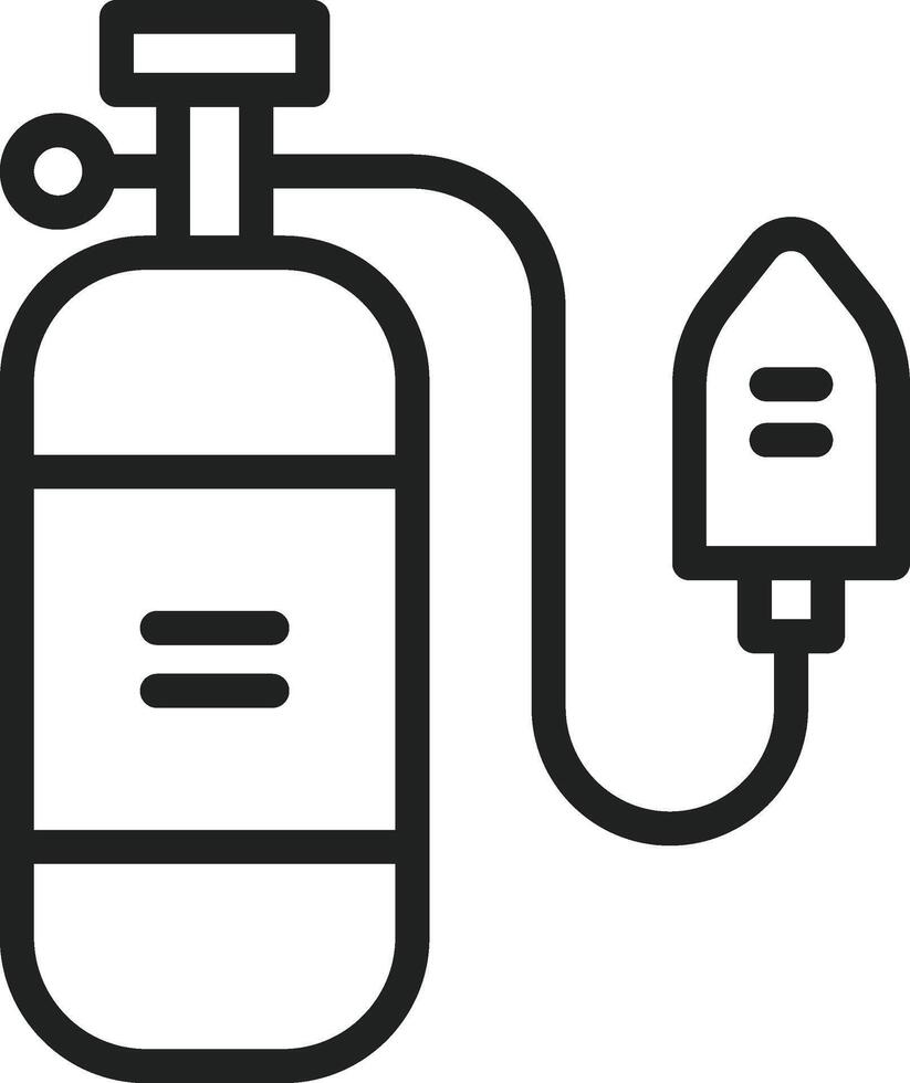Oxygen Tank icon vector image. Suitable for mobile apps, web apps and print media.