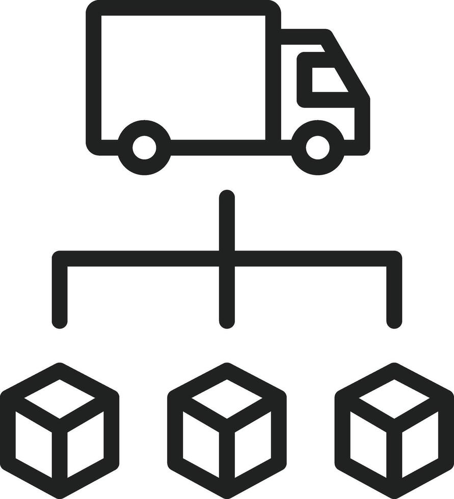 Package Distribution icon vector image. Suitable for mobile apps, web apps and print media.