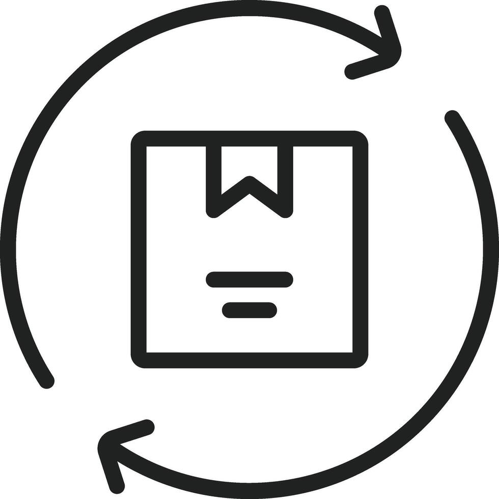 Package Return icon vector image. Suitable for mobile apps, web apps and print media.
