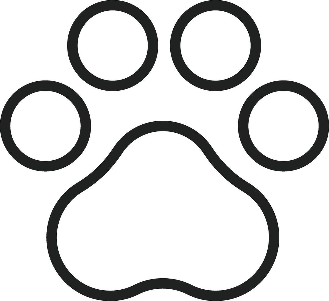 Pawprint icon vector image. Suitable for mobile apps, web apps and print media.