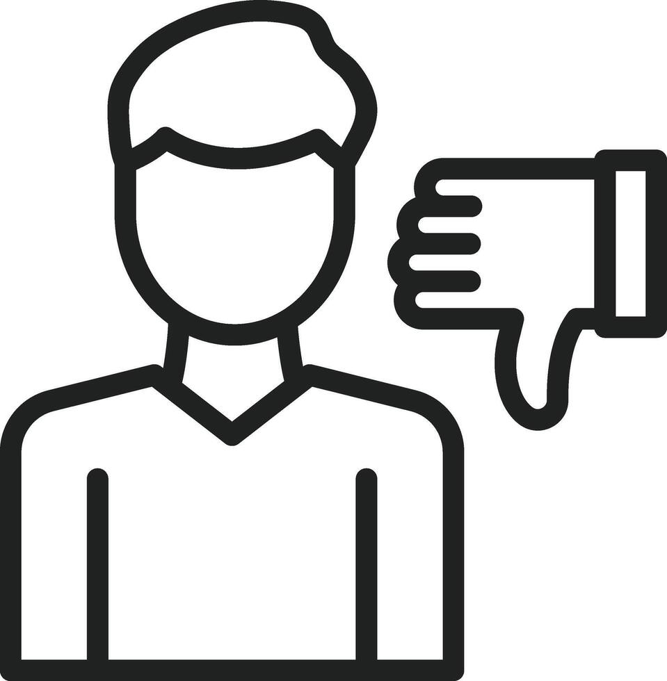 Person Dislike icon vector image. Suitable for mobile apps, web apps and print media.