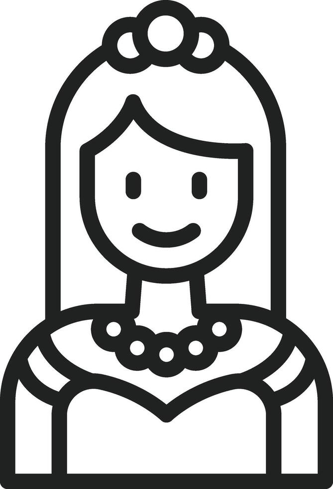 Princess icon vector image. Suitable for mobile apps, web apps and print media.