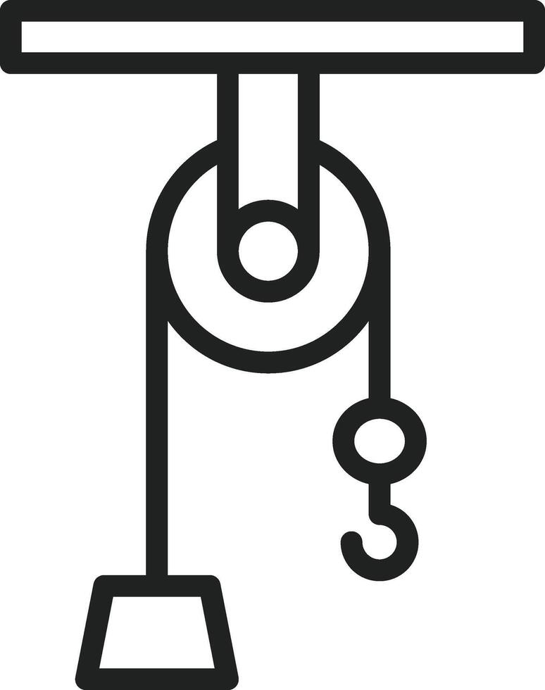 Pulley icon vector image. Suitable for mobile apps, web apps and print media.