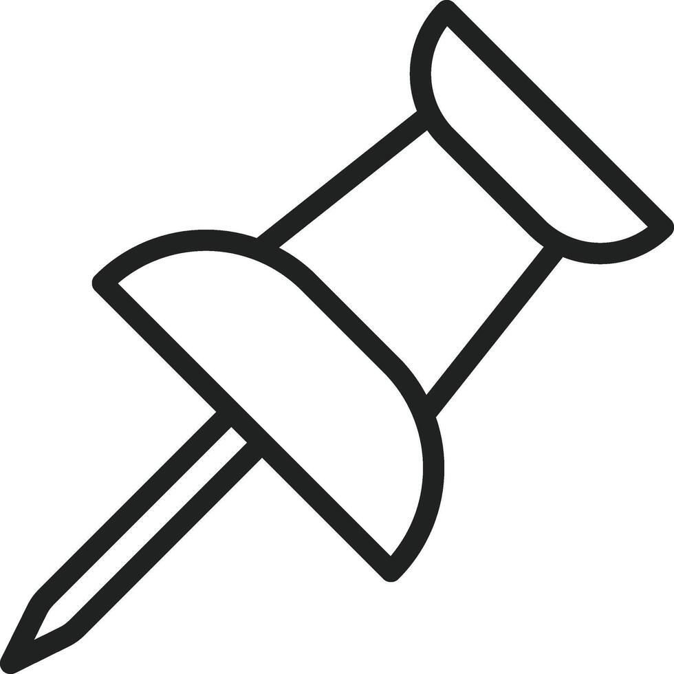 Push Pin icon vector image. Suitable for mobile apps, web apps and print media.