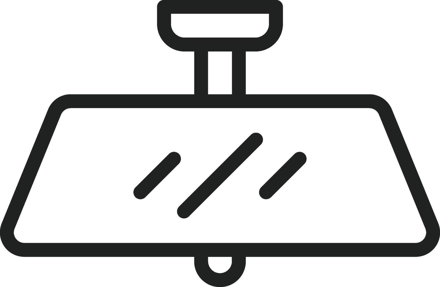 Rearview Mirror icon vector image. Suitable for mobile apps, web apps and print media.
