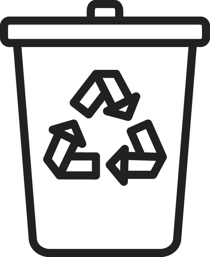 Recycling Bin icon vector image. Suitable for mobile apps, web apps and print media.