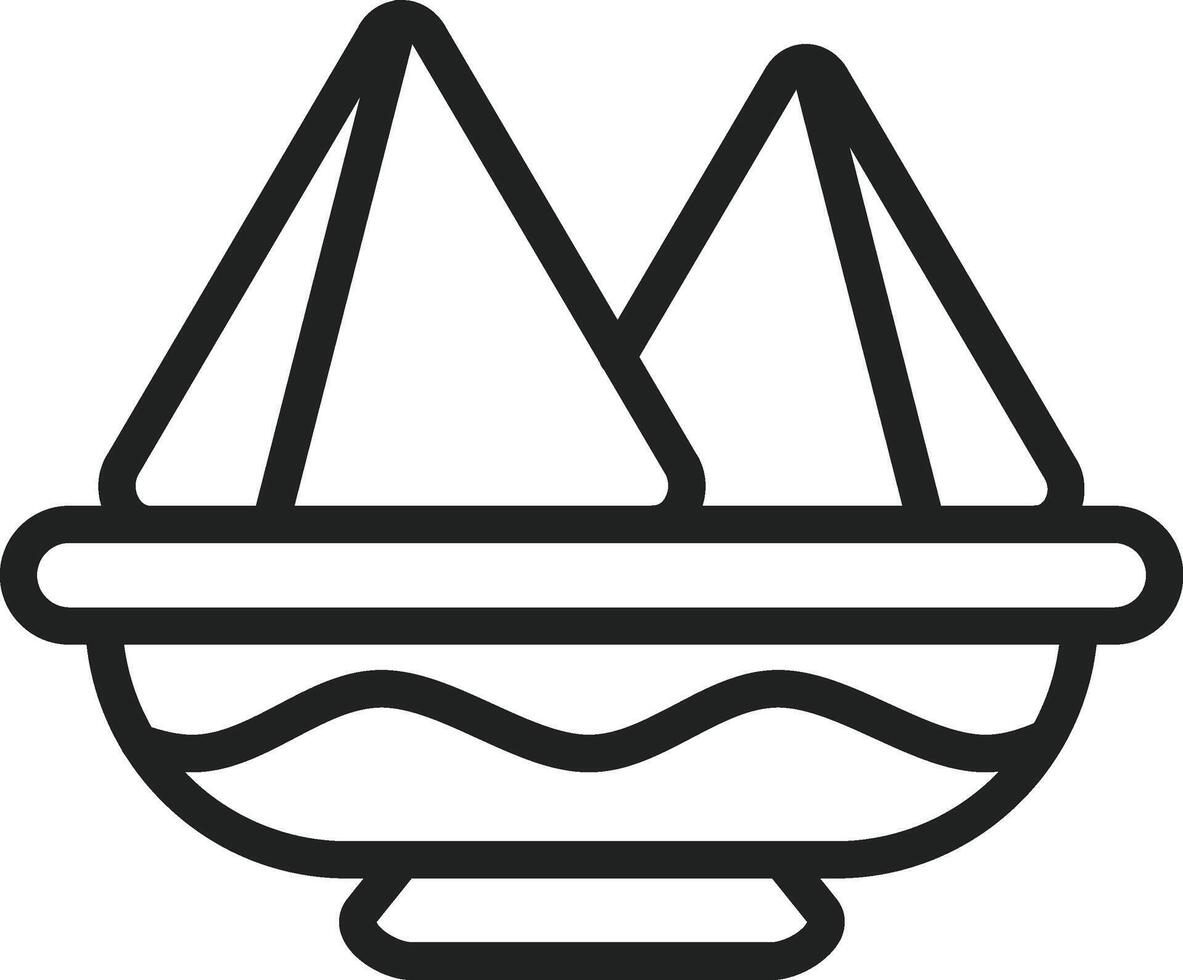 Samosa icon vector image. Suitable for mobile apps, web apps and print media.
