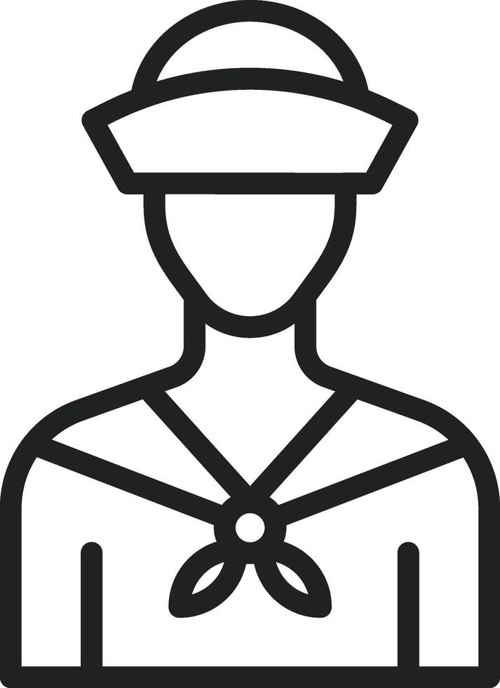 Sailor icon vector image. Suitable for mobile apps, web apps and print media.