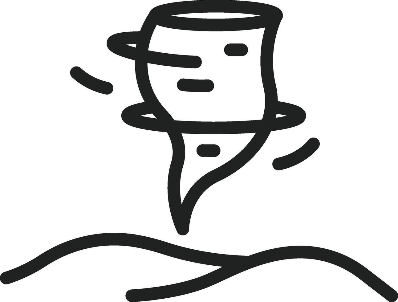 Sandstorm icon vector image. Suitable for mobile apps, web apps and print media.