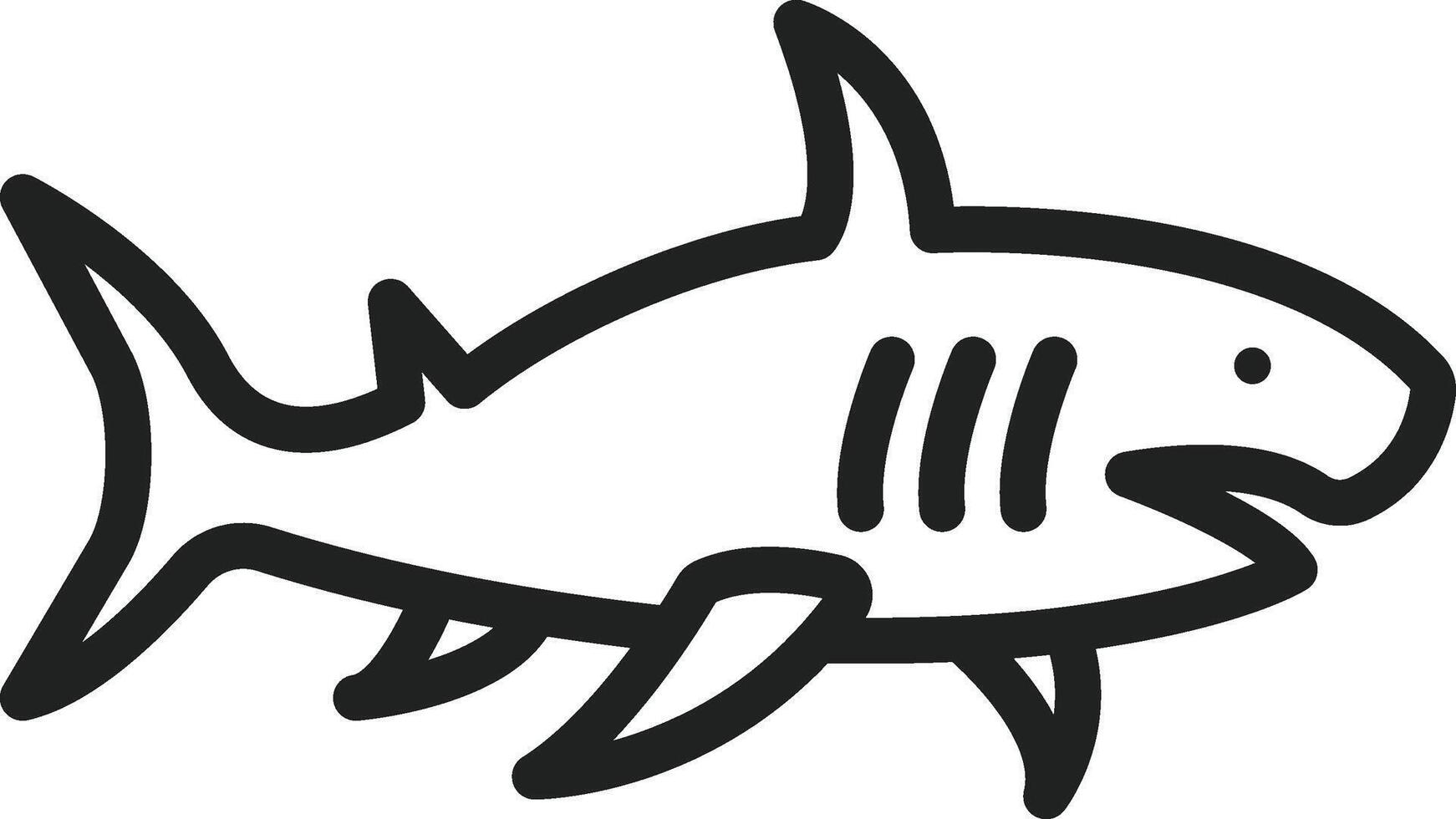 Shark icon vector image. Suitable for mobile apps, web apps and print media.