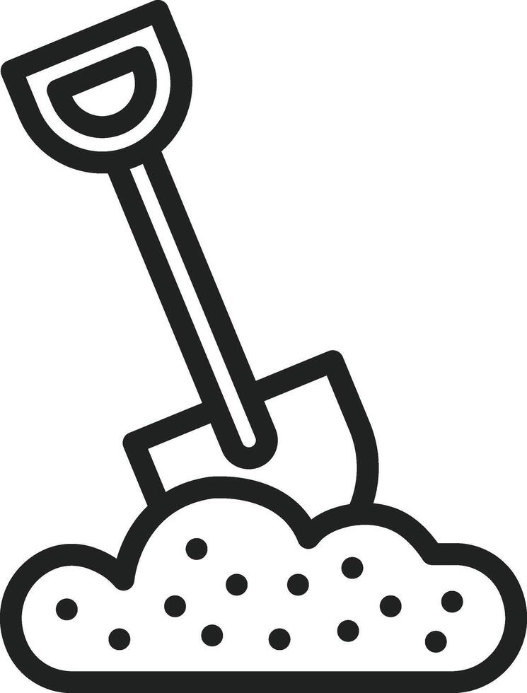 Shovel icon vector image. Suitable for mobile apps, web apps and print media.