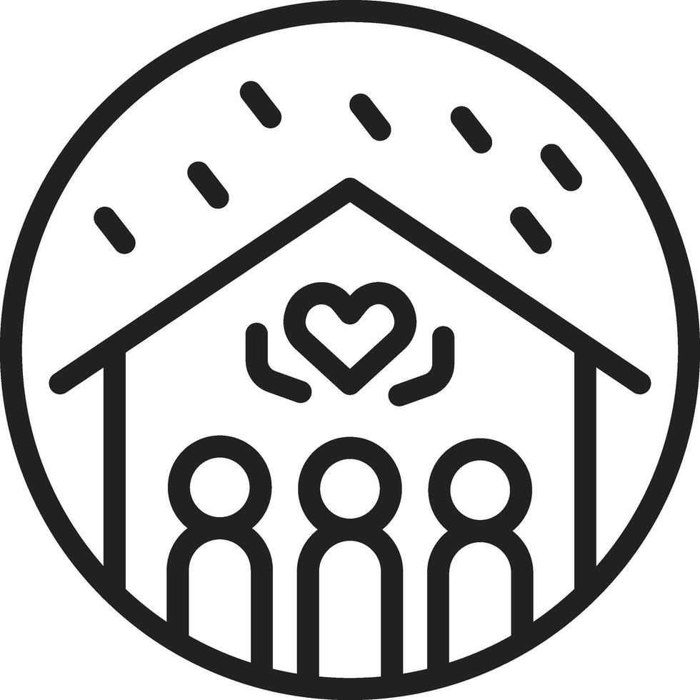 Shelter icon vector image. Suitable for mobile apps, web apps and print media.