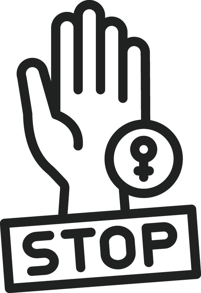 Stop Violence icon vector image. Suitable for mobile apps, web apps and print media.