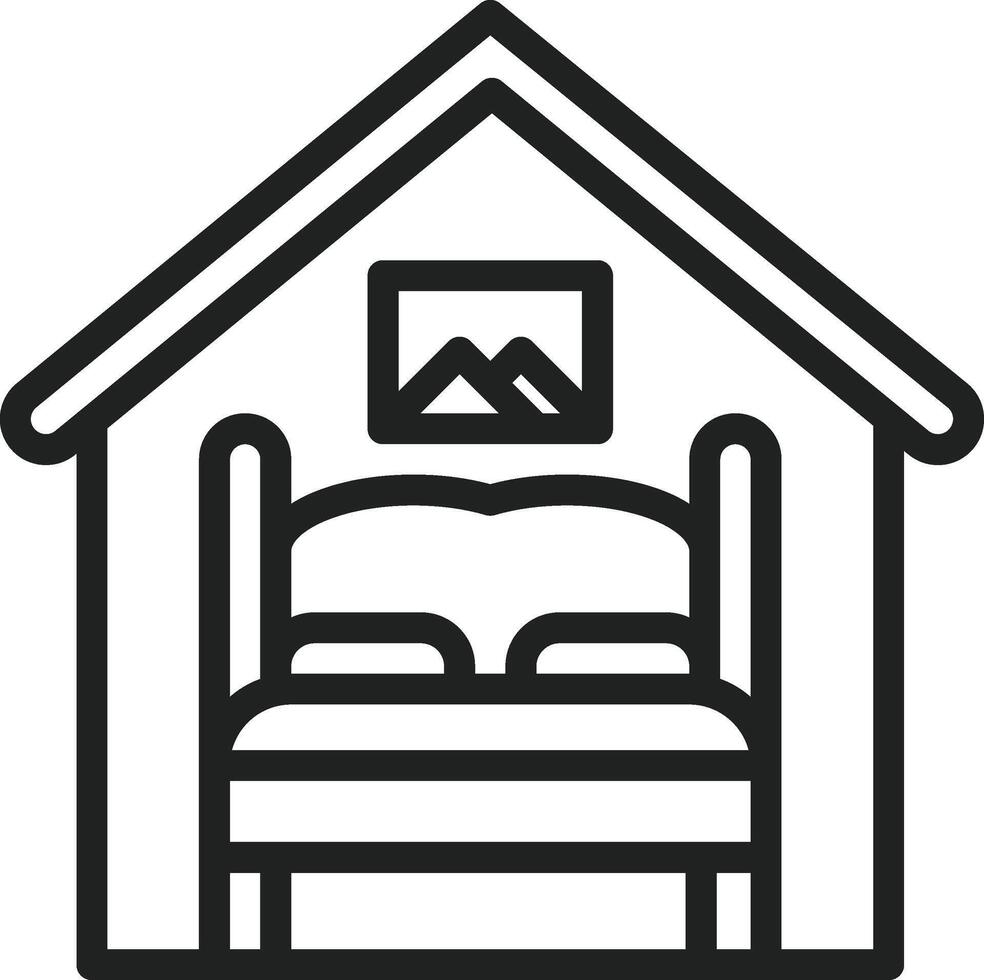 Accomodation icon vector image. Suitable for mobile apps, web apps and print media.