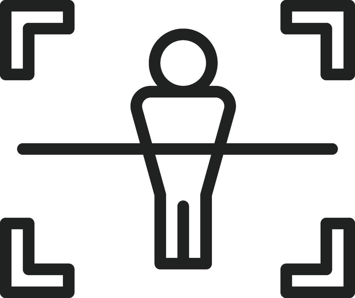 Body Scanner icon vector image. Suitable for mobile apps, web apps and print media.