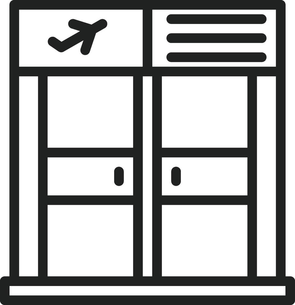 Boarding Gate icon vector image. Suitable for mobile apps, web apps and print media.
