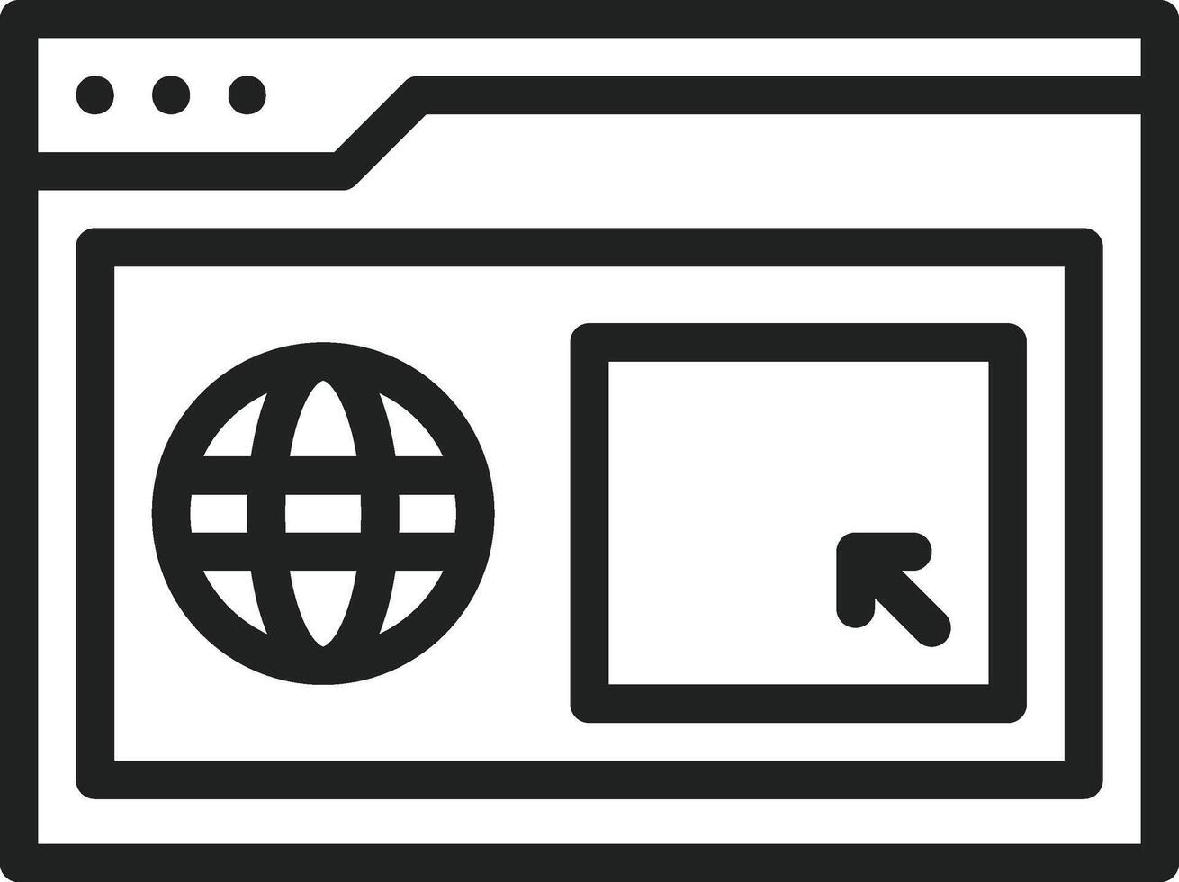 Browser icon vector image. Suitable for mobile apps, web apps and print media.