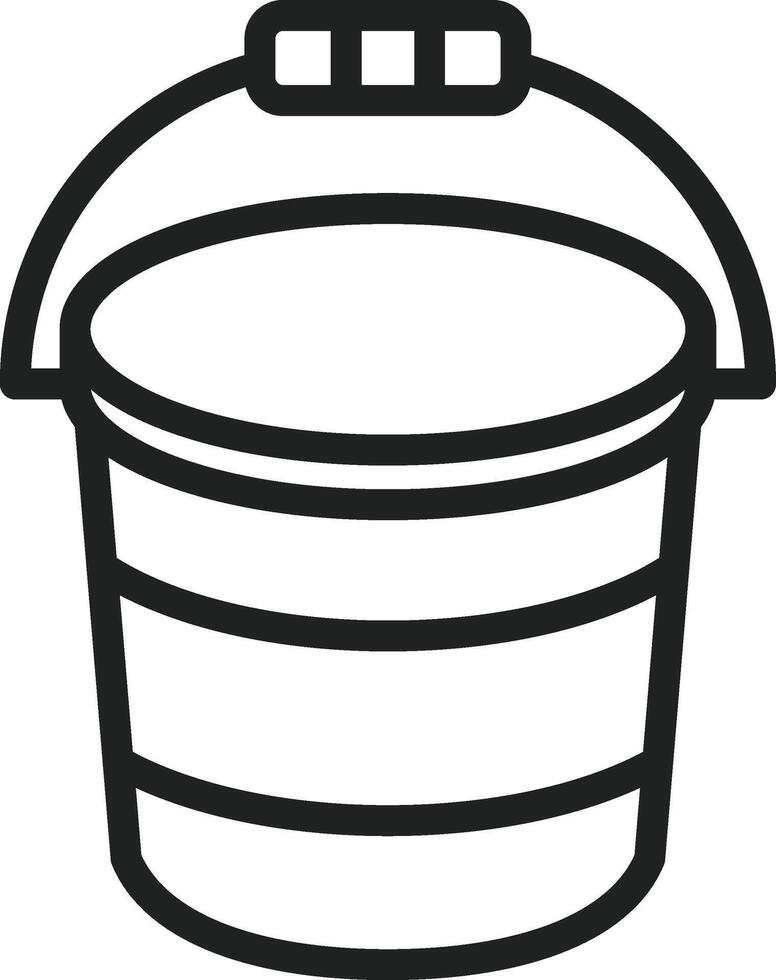 Bucket icon vector image. Suitable for mobile apps, web apps and print media.