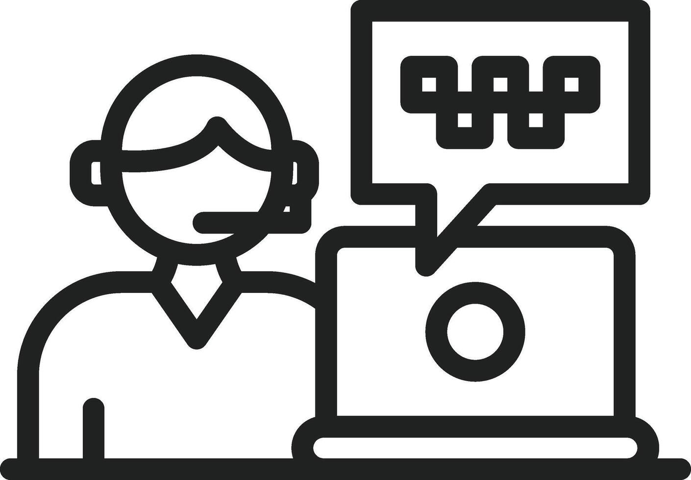 Call Center icon vector image. Suitable for mobile apps, web apps and print media.