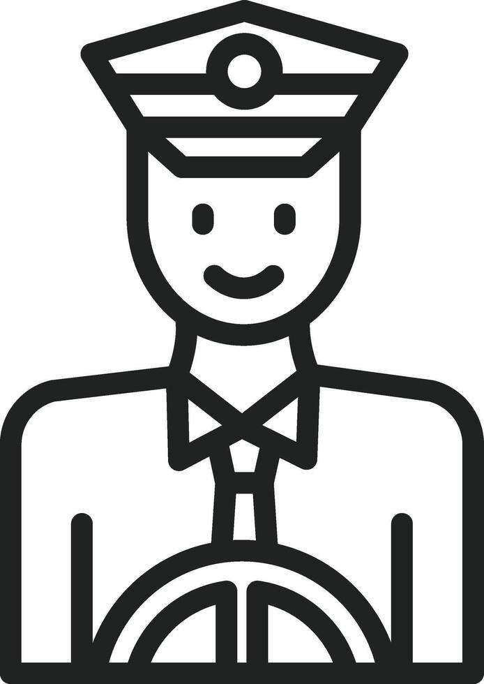 Captain icon vector image. Suitable for mobile apps, web apps and print media.