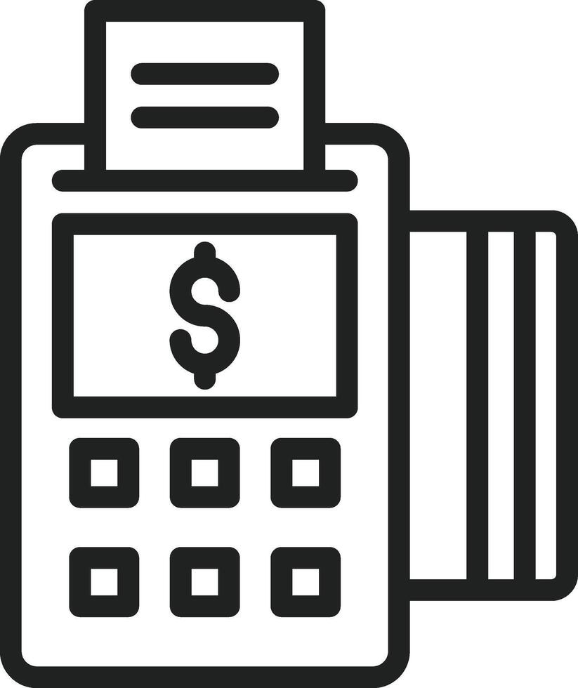 Card Machine icon vector image. Suitable for mobile apps, web apps and print media.
