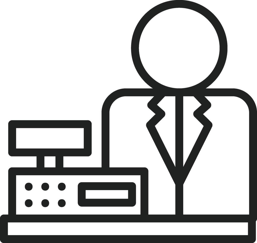 Cashier icon vector image. Suitable for mobile apps, web apps and print media.