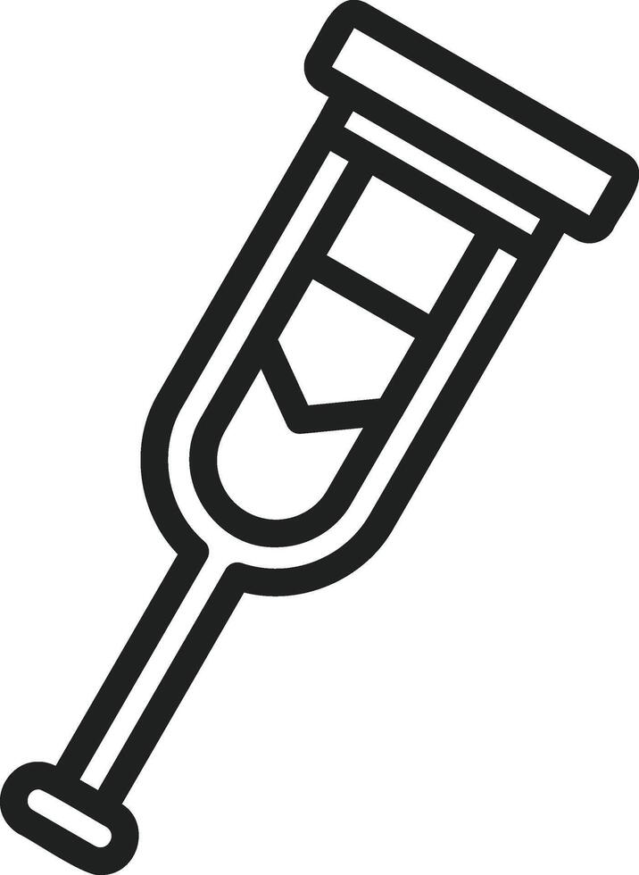 Crutch icon vector image. Suitable for mobile apps, web apps and print media.