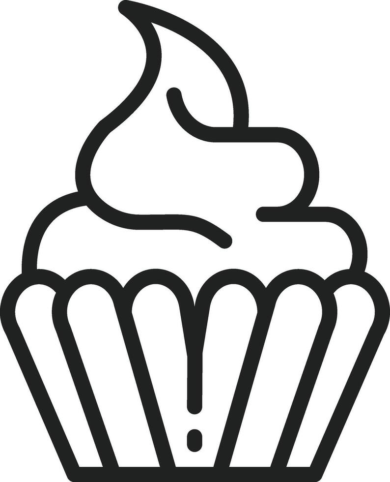 Cupcake icon vector image. Suitable for mobile apps, web apps and print media.