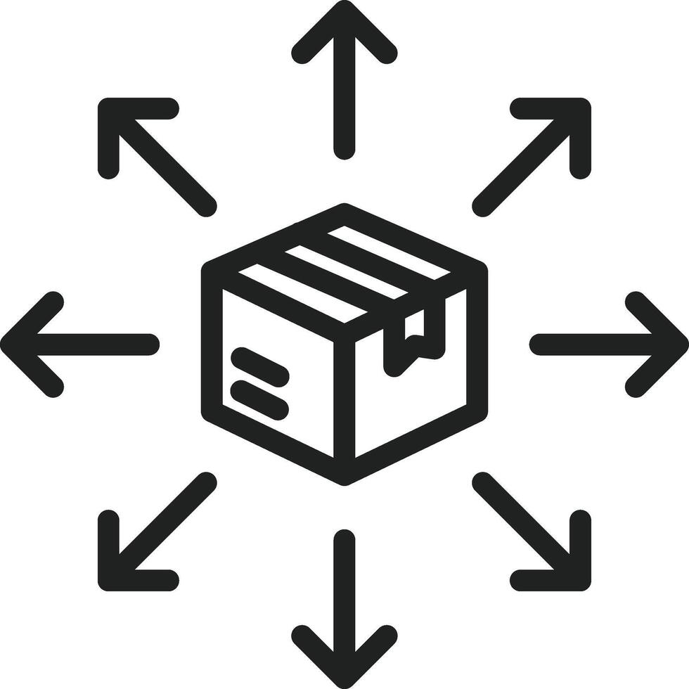 Distribution icon vector image. Suitable for mobile apps, web apps and print media.