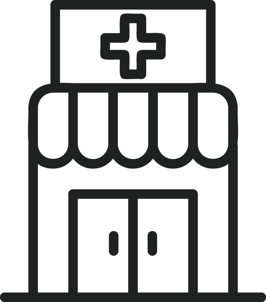 Dispensary icon vector image. Suitable for mobile apps, web apps and print media.