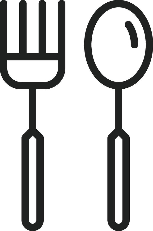 Fork and Spoon icon vector image. Suitable for mobile apps, web apps and print media.