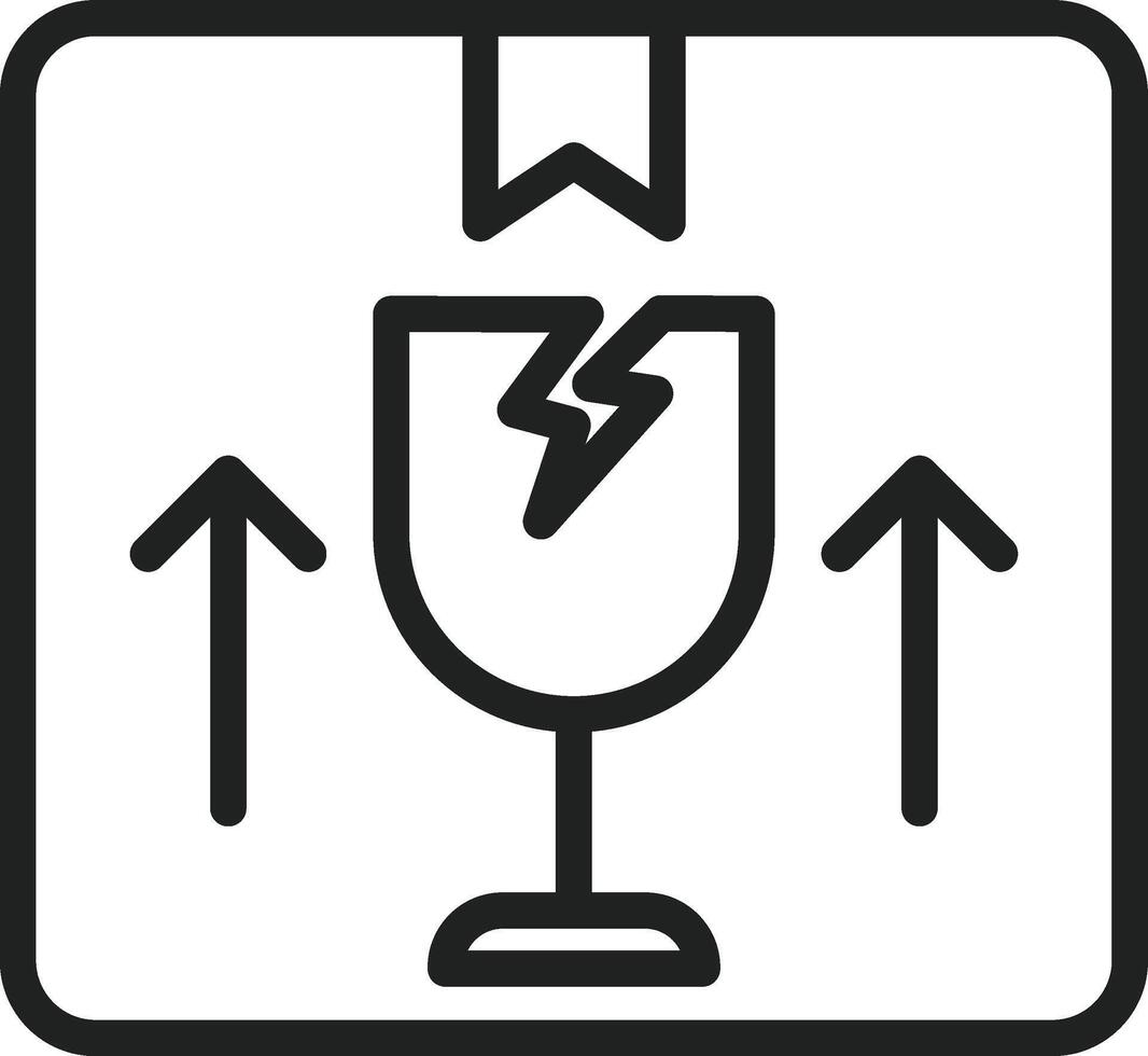Fragile icon vector image. Suitable for mobile apps, web apps and print media.